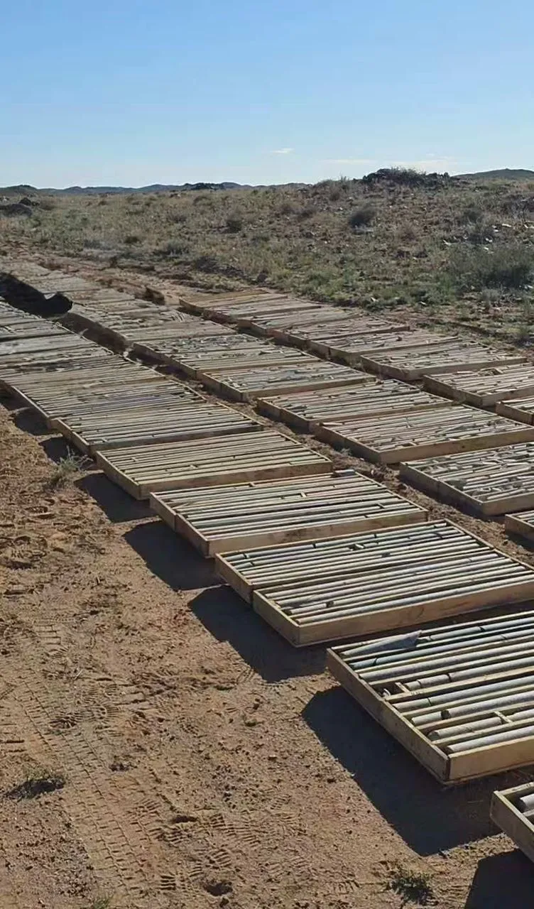 Mineral exploration samples at the Harikhan mine site in Mongolia